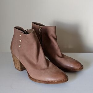 Sam Edelman Mariella Suede Leather Heeled Ankle Booties